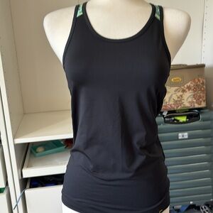 Black and White Fitted Sleeveless Tank Top